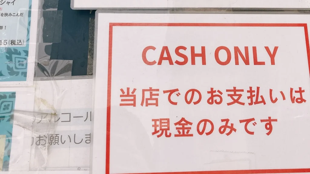 タイランドショップの支払いは現金のみ