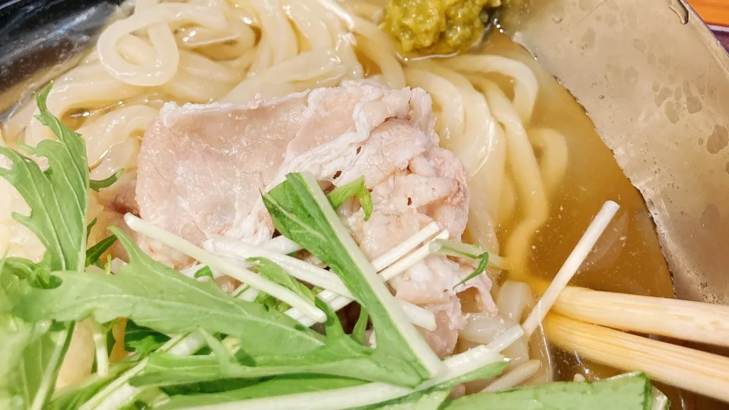 柚子おろし豚しゃぶ冷麺の豚肉