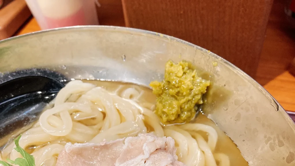 柚子おろし豚しゃぶ冷麺の柚子胡椒