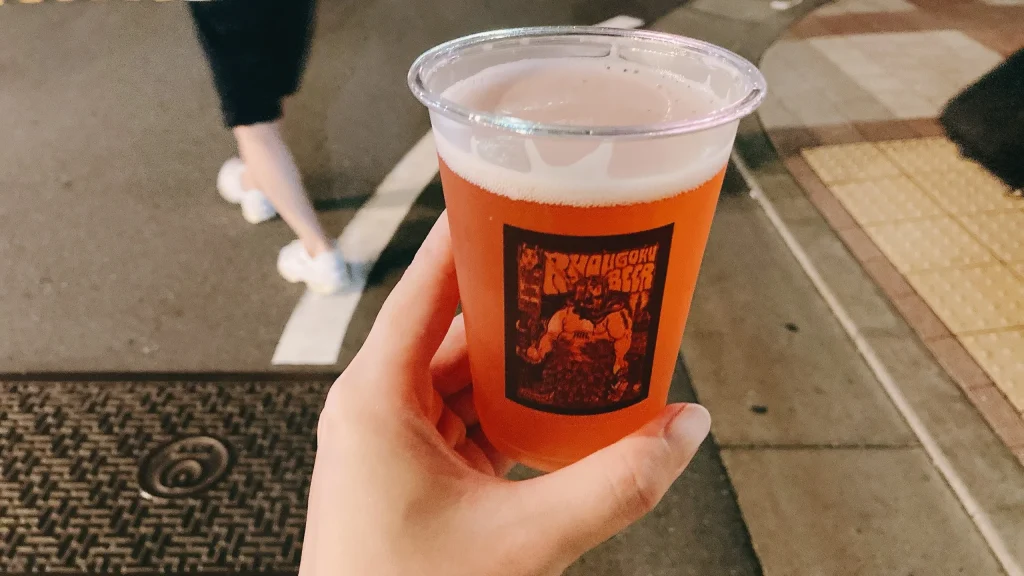 両国町会夏祭りのスイカビール