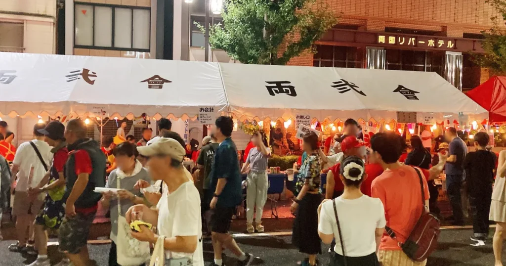 両国町会夏祭りの屋台