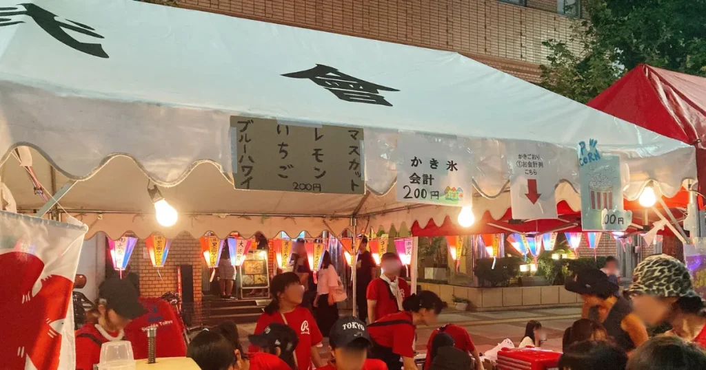 両国町会夏祭りの屋台