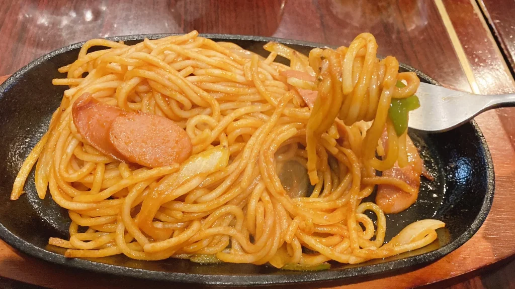 コーヒー&スナックドリームの鉄板焼きナポリタン