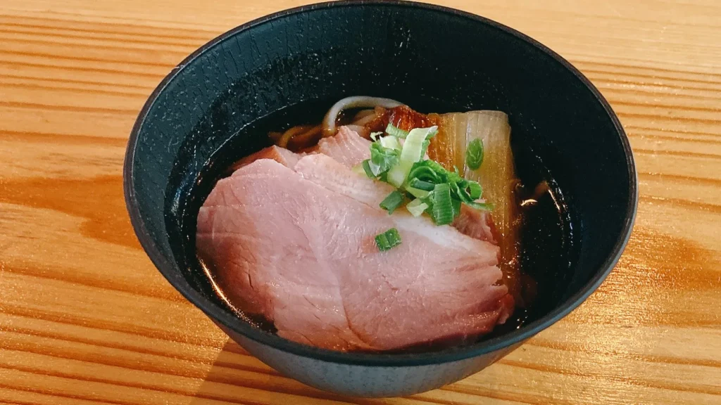 えどはくリニューアルオープンイベントの鴨南蛮そば