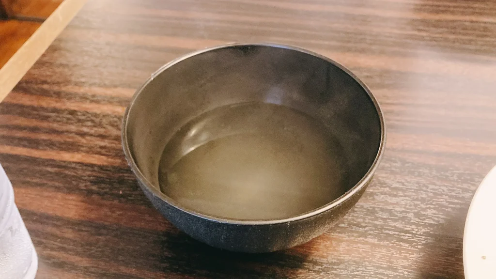 錦糸町スモークベースのランチセットスープ